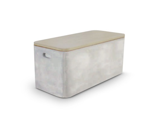 Coffre de rangement effet béton
