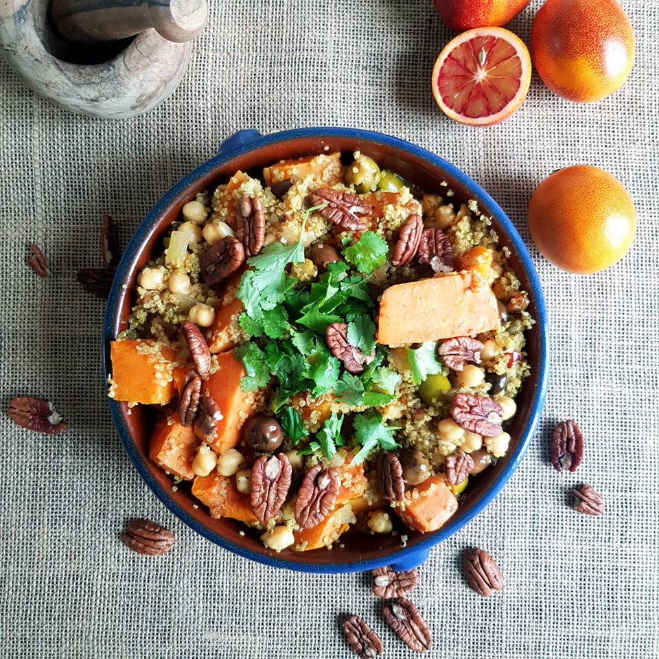 Lundi vert : le couscous végétarien de quinoa aux patates douces et à l’orange couscous-patate-douce