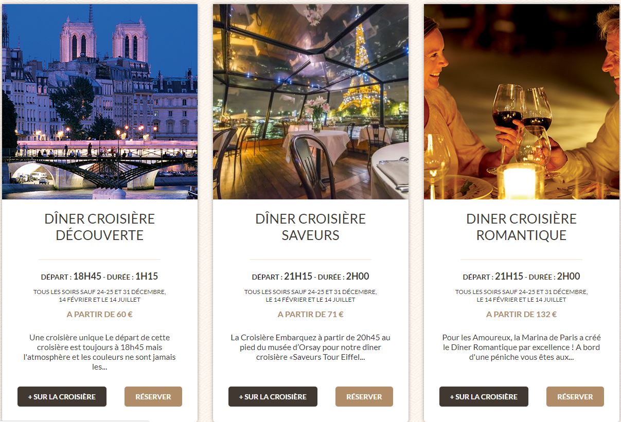 diner croisiere paris