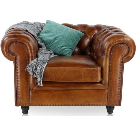 fauteuil-chesterfield-cuir-marron-vintage-grand