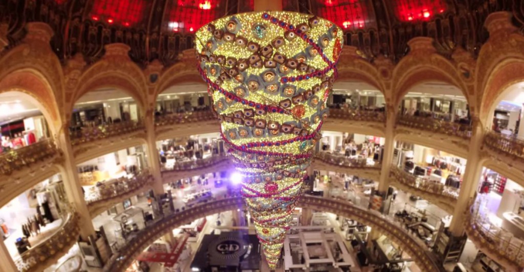 Le sapin inversé des Galeries Lafayettes