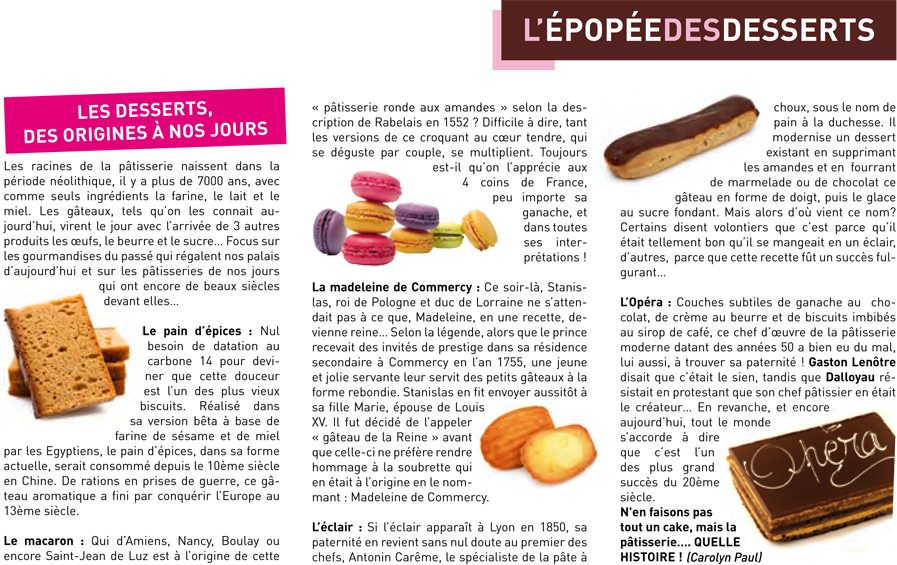 l'epope des desserts