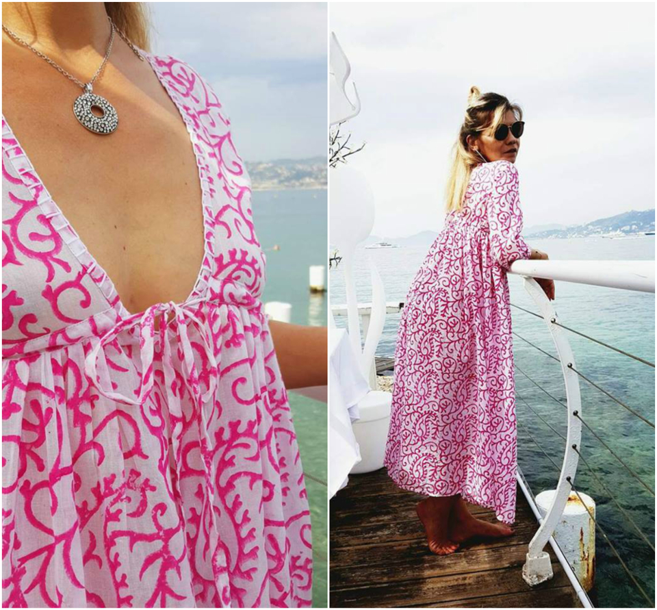 robe-longue-ete-rose