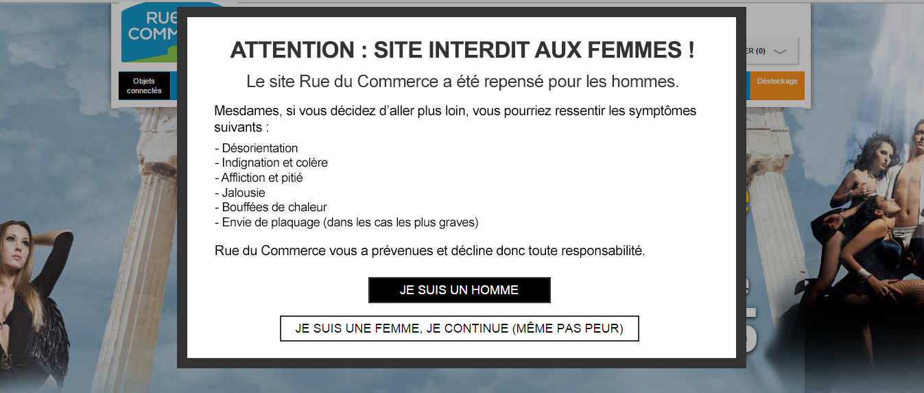 Rue du Commerce : interdit aux femmes et alors ?